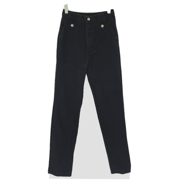 Rockies Denim - Vintage Rocky Mountain High Waisted Denim Jeans Sz 8 Black Tapered Leg Pockets